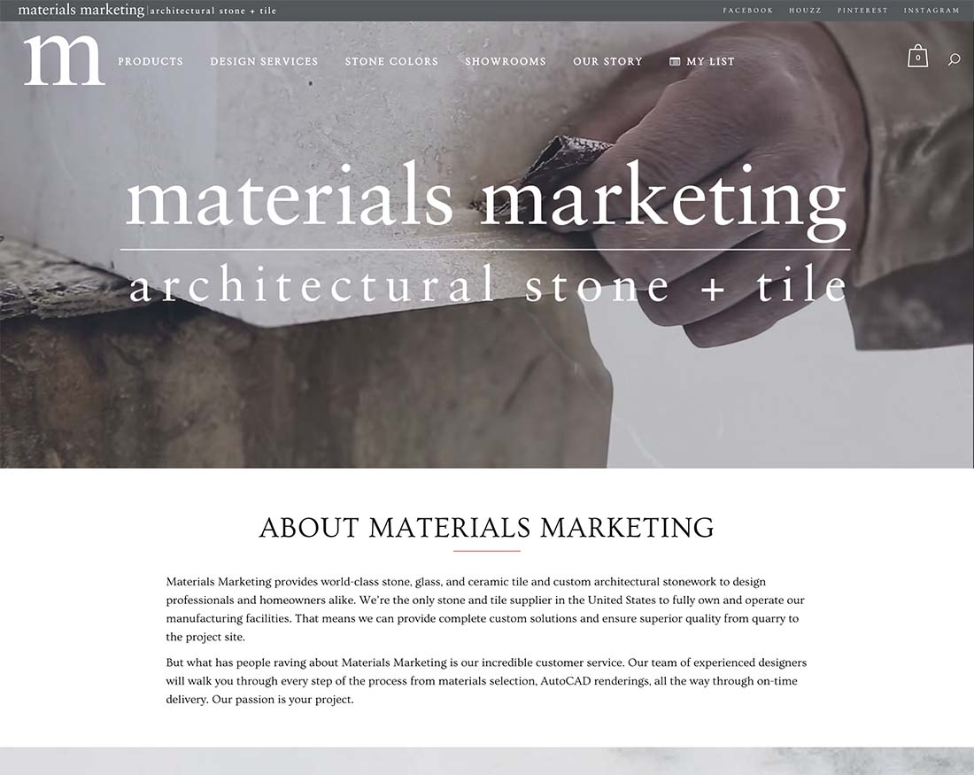Materials Marketing Home